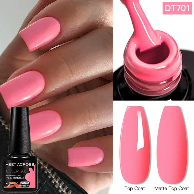 MEET ACROSS Neon-Gel-Nagellack, 7,3 ml, Schimmernd - Bild 1