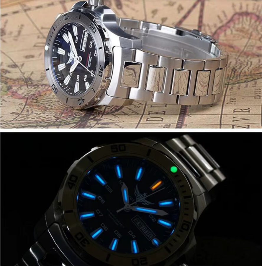 Yelang Armbanduhr Automatik, Edelstahl, Schwarz, Herren - Bild 3