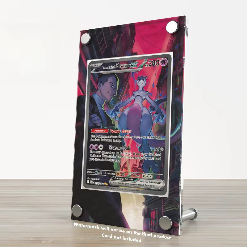 Bandai Schlüsselanhänger Pokémon Team Rockets Mewtwo EX SAR DRI Anime - Bild 2