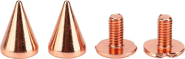 GoolRC Set mit 100 Stachelkegel-Nieten aus Messing in Roségold und Beige, Größe 7 x 10 mm - Bild 1