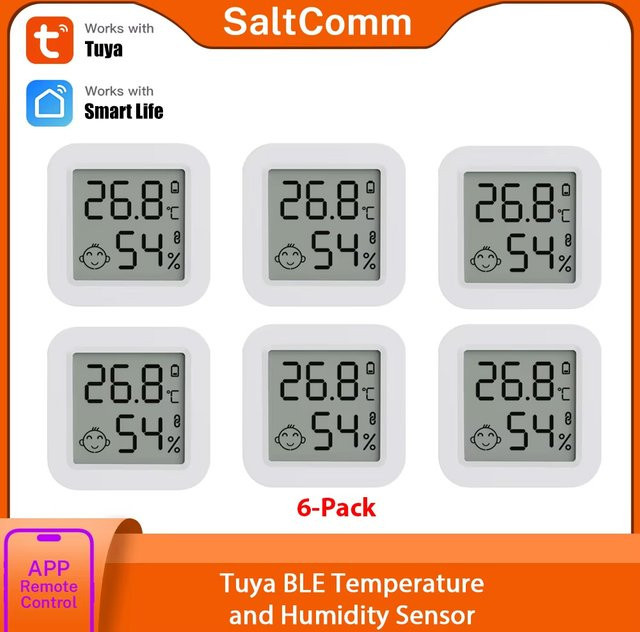 Tuya Mini Thermometer Hygrometer in Weiß mit Bluetooth, App-Steuerung und Smart Home Integration für SmartLife und Alexa - Bild 1