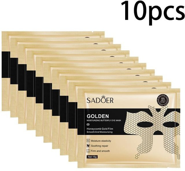 SADOER Augenmaske Kollagen, 10 Stück, mit Hyaluronsäure und Niacinamid - Bild 1