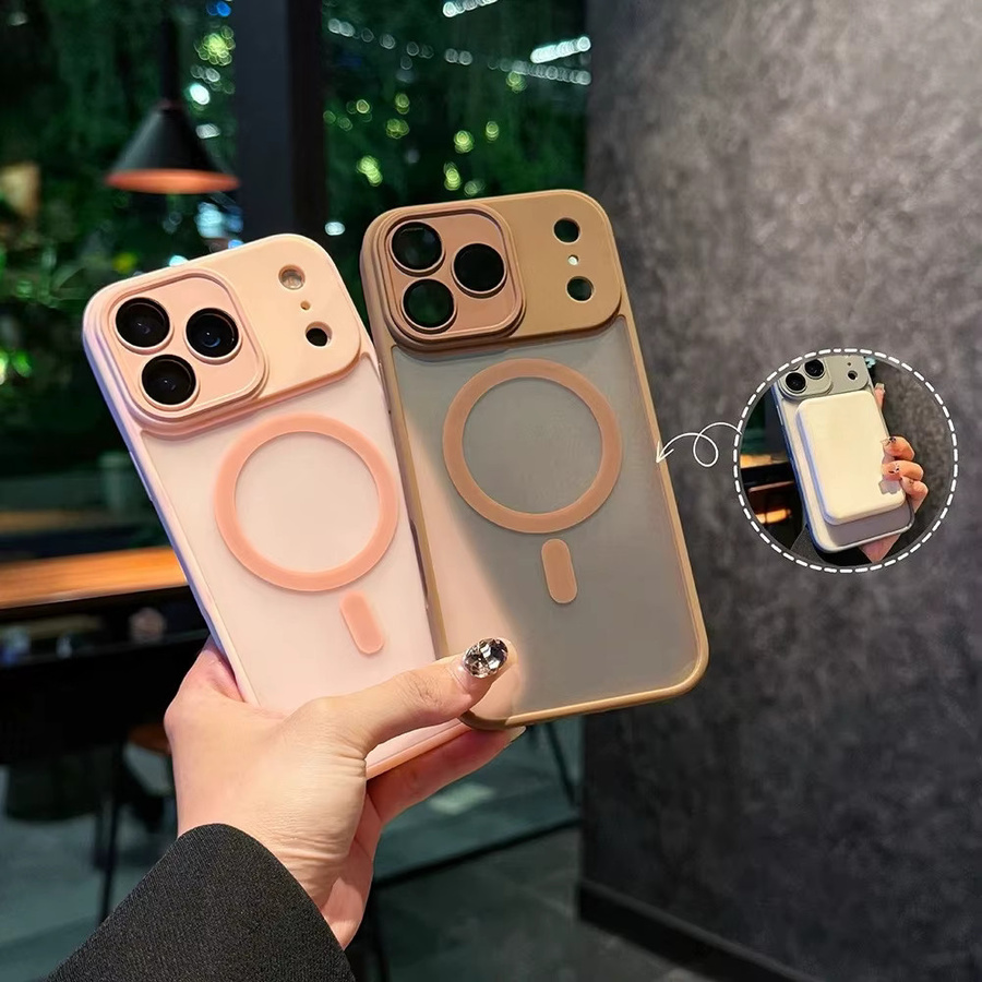 Dopamin Silikon-Hybrid Handyhülle für Apple iPhone 17 Air 16E 15 14 Plus 13 Pro Max in Rot mit magnetischer kabelloser Ladung und stoßfestem Matt-Finish - Bild 1