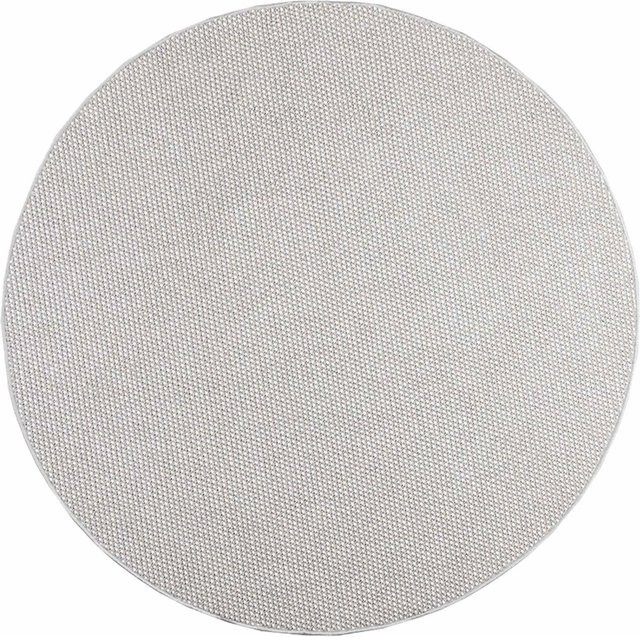 Runder Bereichsteppich vidaXL LUGO in Creme und Grau aus Polyester, Durchmesser: 200 cm - Bild 1