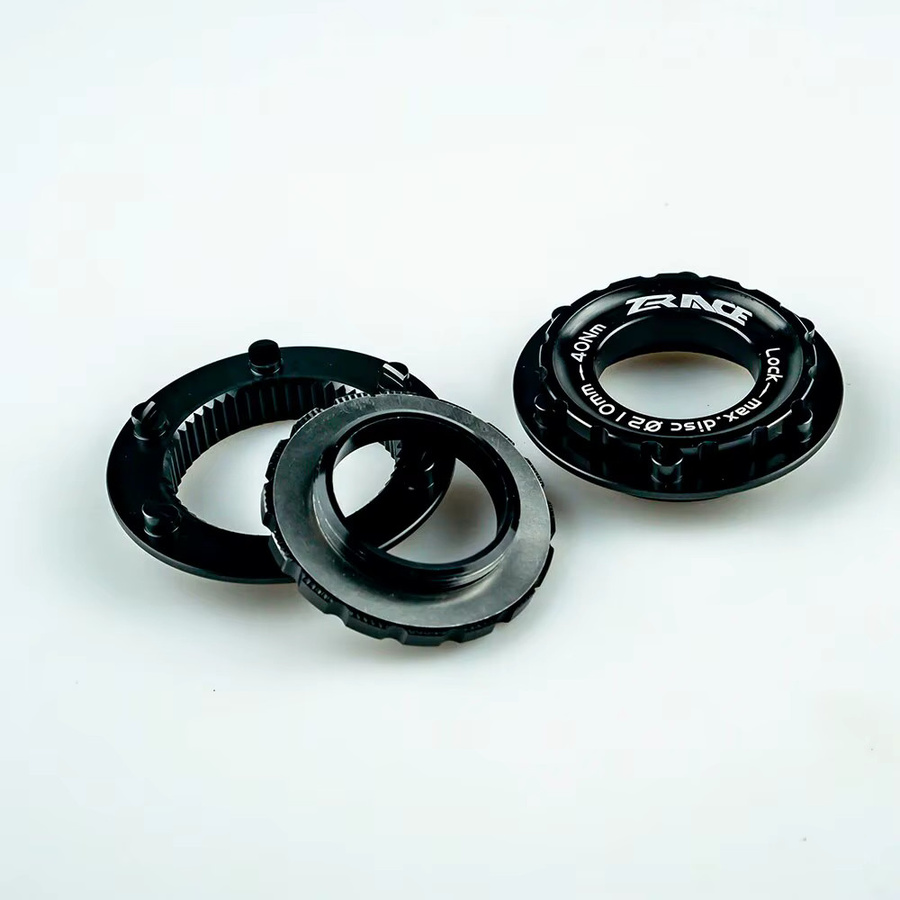ZRACE Centerlock-zu-6-Loch-Adapter zur Konvertierung von Center Lock auf 6-Loch-Bremsscheiben, Farbe: Schwarz - Bild 2