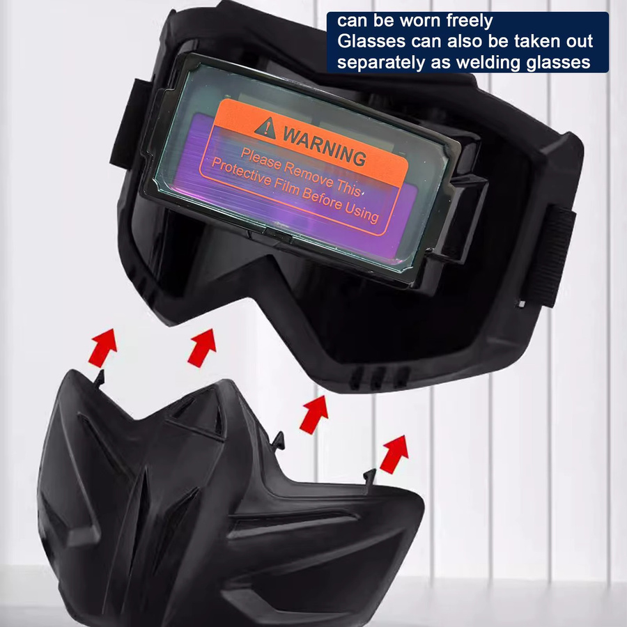 Schweißhelm mit automatischer Verdunkelung und Power True Color Technologie in Schwarz mit großer Sicht und vollständiger Abdeckung - Bild 5