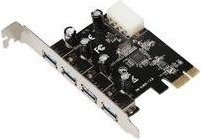 MicroConnect USB-Expansion-Card PCIe 2.0 mit 4 USB 3.0 Anschlüssen in Schwarz - Bild 1