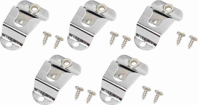 5 Stück Funkmikrofonhalter Aufhängeclips für Motorola GM300 GM950 GM3688 GM3188 MXPR4350 XPR4550 CDM750 in Weiß und Silber aus Metall - Bild 1
