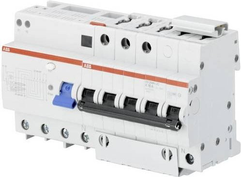 ABB RCBO FI-Schutzschalter und Leitungsschutzschalter 4polig in Weiß - Bild 1