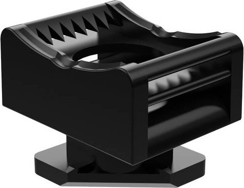 Hebotec KBS-I8M 4-20 10 Klettbandsockel aus Aluminium und Kunststoff in Schwarz, 10 Stück - Bild 1