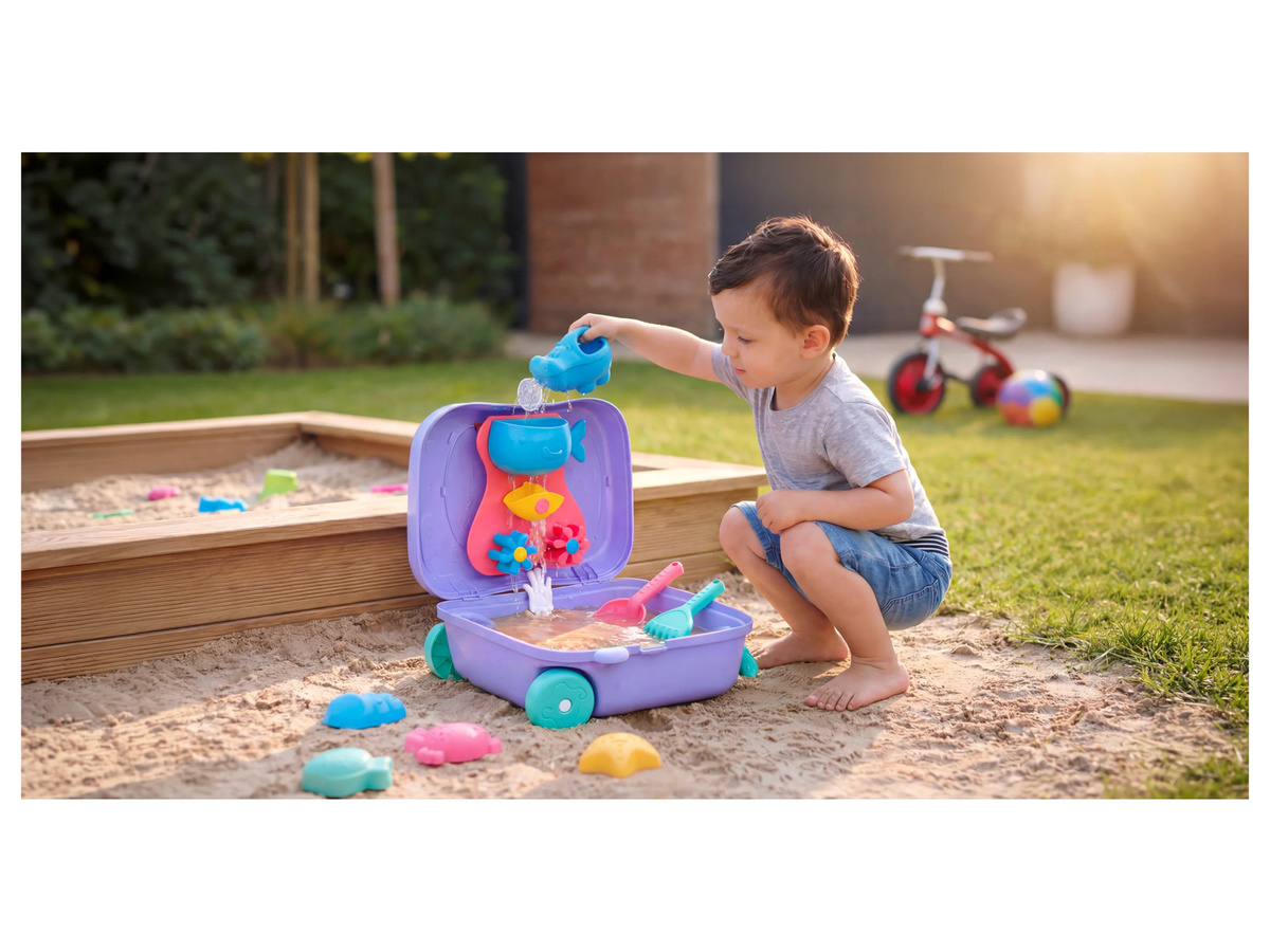 LUPILU Rollkoffer mit Strandspielzeug Set in Lila - Bild 2