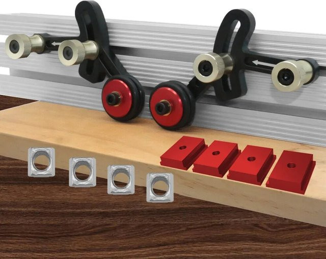 GDART Einweg-Feeder Precision Clear-Cut Stock Guides Feather Loc Board für die Holzbearbeitung in Transparent und Schwarz - Bild 1