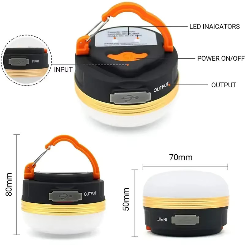 NEWBIRTH LED-Laterne, tragbares Campinglicht in Schwarz und Weiß, wiederaufladbare Notfalllampe mit Magnet und Aufhängung für Outdoor, Garten und Zelt - Bild 5