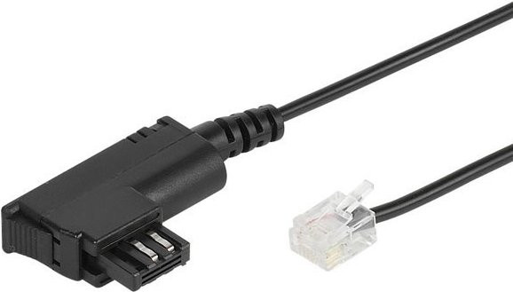 Vivanco Telefon Anschlusskabel TAE-F auf RJ11 4p4c in Schwarz, 6m - Bild 1