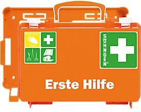 Erste-Hilfe-Koffer SÖHNGEN® QUICK nach DIN 13 157 mit Inneneinteilung und Wandhalterung, orange, B: 17,0 cm, T: 26,0 cm, H: 11,0 cm - Bild 1