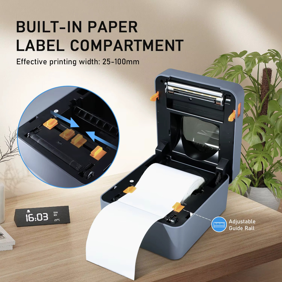 HZTZ Thermodrucker für 4x6 Versandetiketten in Grau - Bild 2