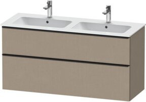 Duravit Waschtischunterschrank D-Neo Wandhängend Schwarz Matt B: 128 cm, T: 46,2 cm, H: 62,5 cm - Bild 1