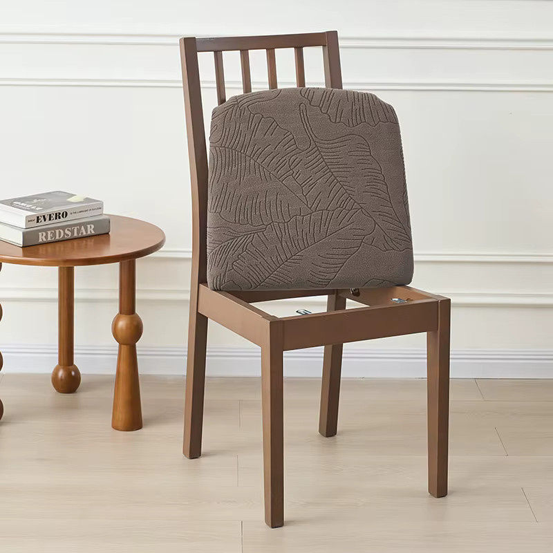 WANERQU Blattmuster Stuhlbezug mit floralem Design, superweiche und dehnbare Sitzkissenbezüge für Esszimmer und Bankett-Stühle - Bild 3