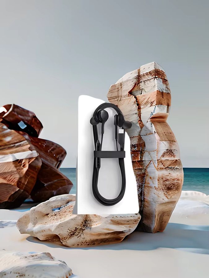 Resbyer In-Ear Kopfhörer mit USB-C und 3,5 mm Klinkenanschluss in Schwarz für Samsung Galaxy S23 S22 S21 Ultra Plus und A-Serie - Bild 3
