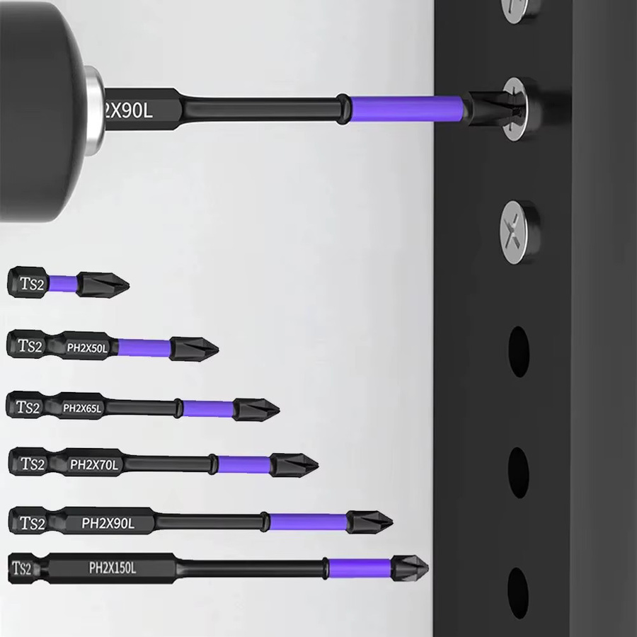 Magnetisches PH2 Kreuzschraubendreher-Set aus legiertem Stahl für Schlagbohrer, 20 Stück - Bild 6