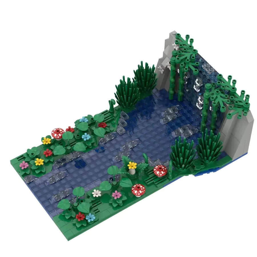 stemedu Wasserfall Szene, Bausteine, 647 Teile - Bild 3