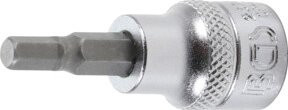 BGS Bit-Einsatz Innensechskant 5 mm mit 10 mm (3/8") Innenvierkant in Silber - Bild 1