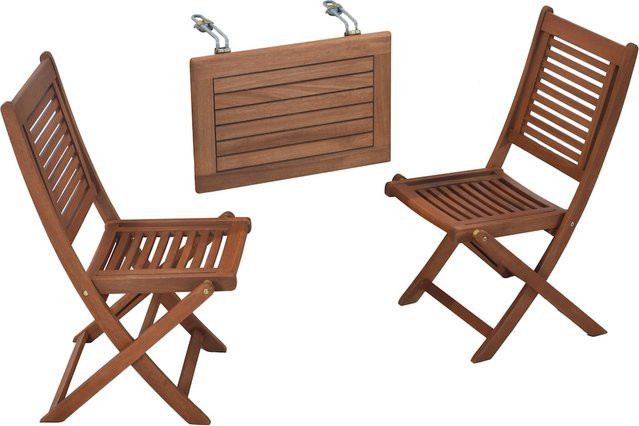 Merxx Cordoba Gartenmöbelset 3-teilig aus Holz und Metall in Braun - Bild 4