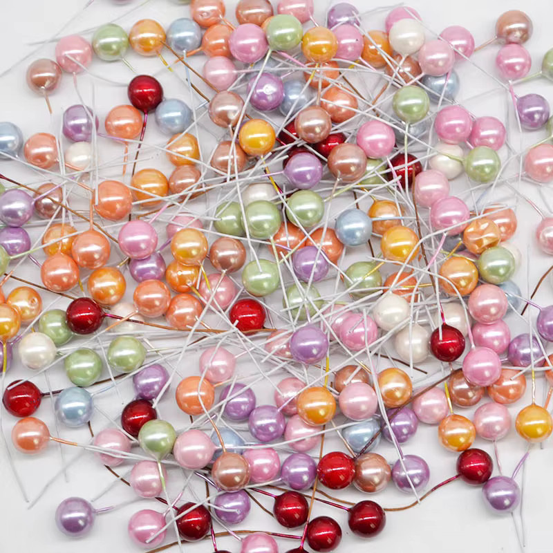 100 Stück Künstliche Perlen-Staubblätter von ZQCXLD in Multicolour für DIY Dekorationen, Hochzeiten und Partys - Bild 3
