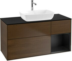 V&B Finion Waschtischunterschrank mit Wandbeleuchtung, Farbe: Blau, Breite: 120 cm, Tiefe: 50,1 cm, Höhe: 50,1 cm - Bild 1