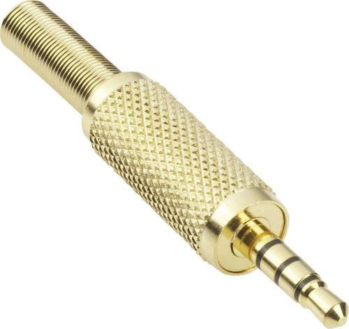 BKL Electronic Klinken-Steckverbinder 3,5 mm Stereo Stecker, gerade, 4 Polzahl, Gold - Bild 1