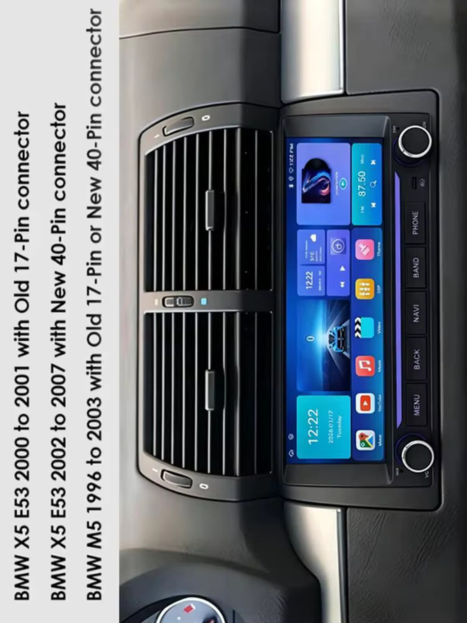 YAYP Intelligentes Multimedia Autoradio mit 9.3 Zoll Display für BMW 5er E39 X5 E53 M5 (1996-2003) inklusive Android Auto, CarPlay, GPS und Wi-Fi in Schwarz - Bild 7