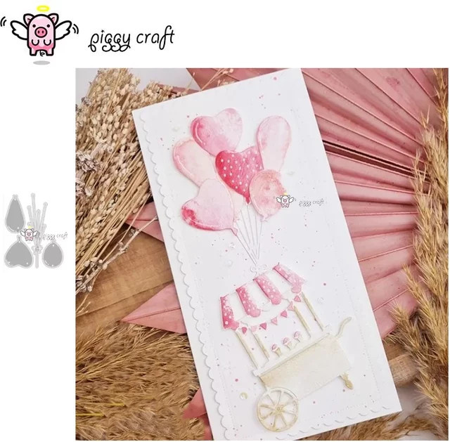 Piggy Craft Metall-Stanzformen in Pink für Scrapbook und Ballondekoration - Bild 1