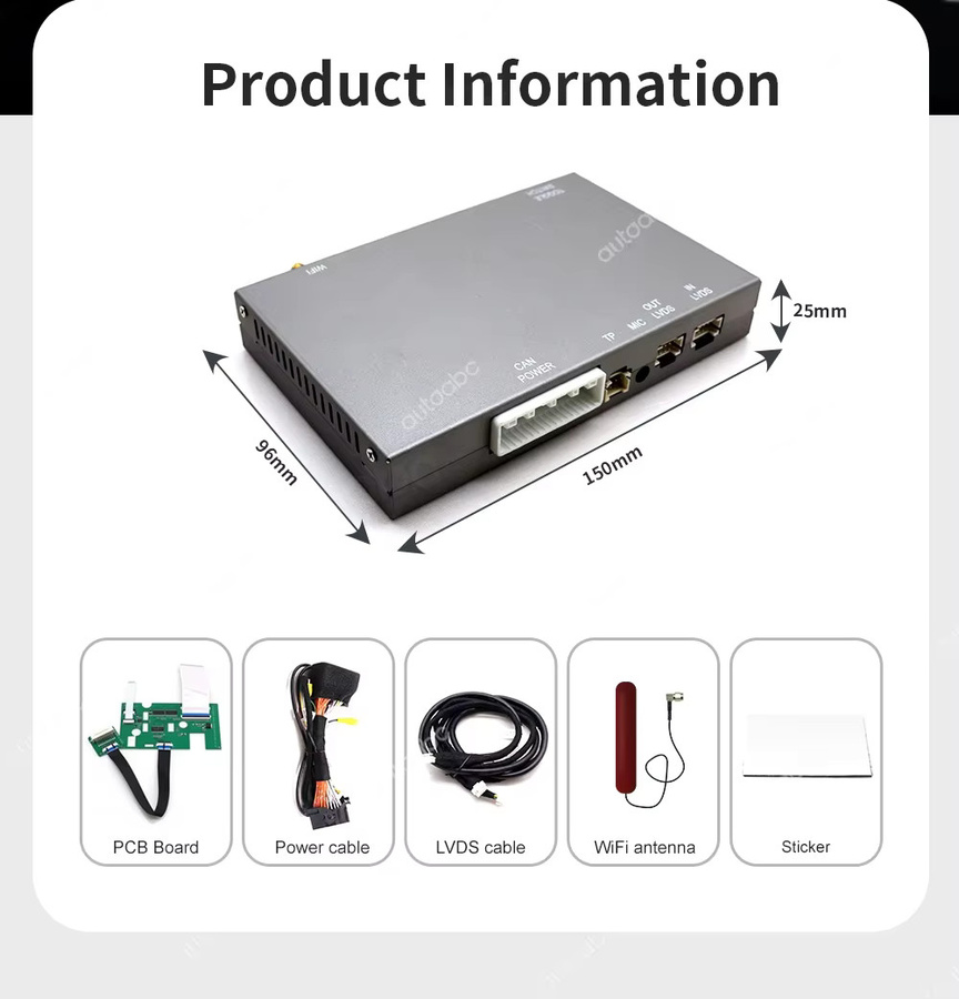 REEIIO Kabelloser CarPlay und Android Auto Decoder Box für Dodge Challenger, RAM, Chrysler 300C und Jeep Grand Cherokee 2013-2020, Schwarz, mit Airplay, Mirror Link und Bluetooth - Bild 5