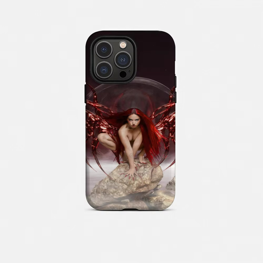 L-Lola Indigo Chiff Dragon Handyhülle für iPhone 17 16 15 14 13 12 Pro Max Plus in Blau Weiß Multicolour mit glänzender HD-Doppelschicht-Flüssig-Hartschale - Bild 5