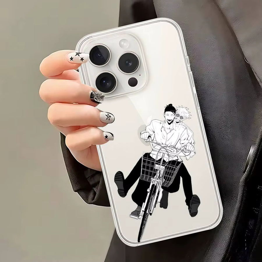 Satorus Gojo Suguru Geto Handyhülle für iPhone 17 16 15 14 Plus 13 12 11 Pro Max Transparente Stoßfeste Rückseiten-Abdeckung - Bild 3