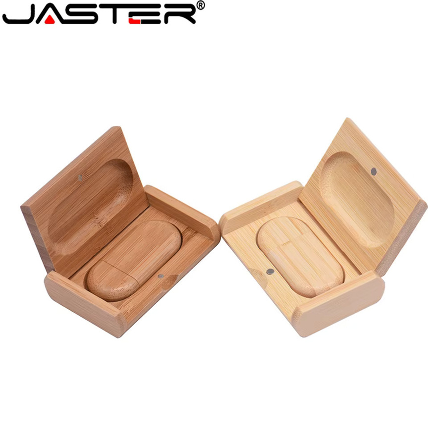 JASTER USB-Flash-Laufwerk 2.0 aus Bambus in Braun mit USB-A Anschluss - Bild 2
