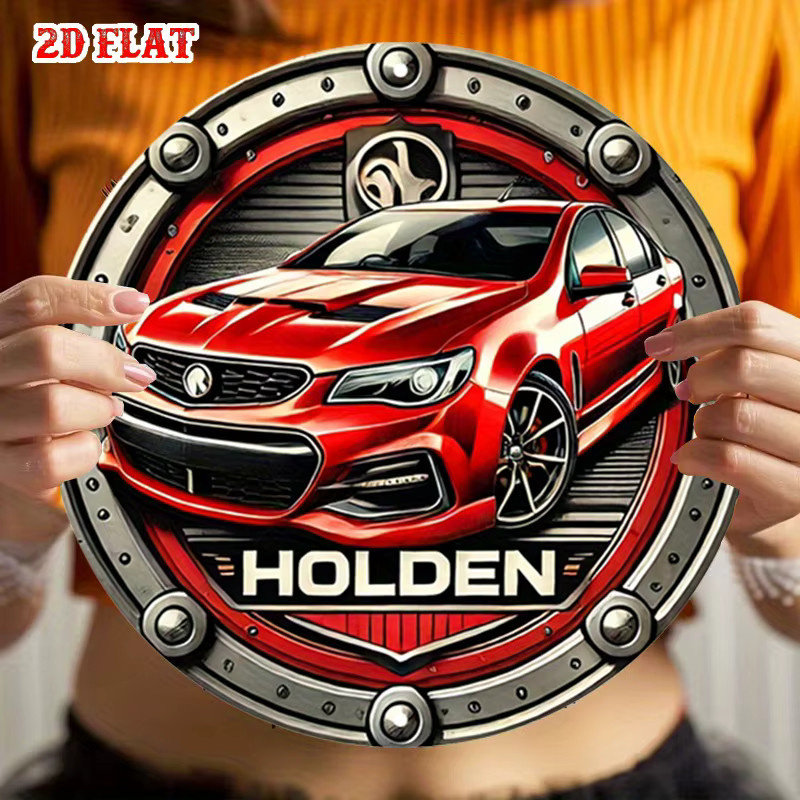 Potdemiel Retro Metallschild Rund Rot mit Lochung für Wanddeko aus Aluminium - Bild 6