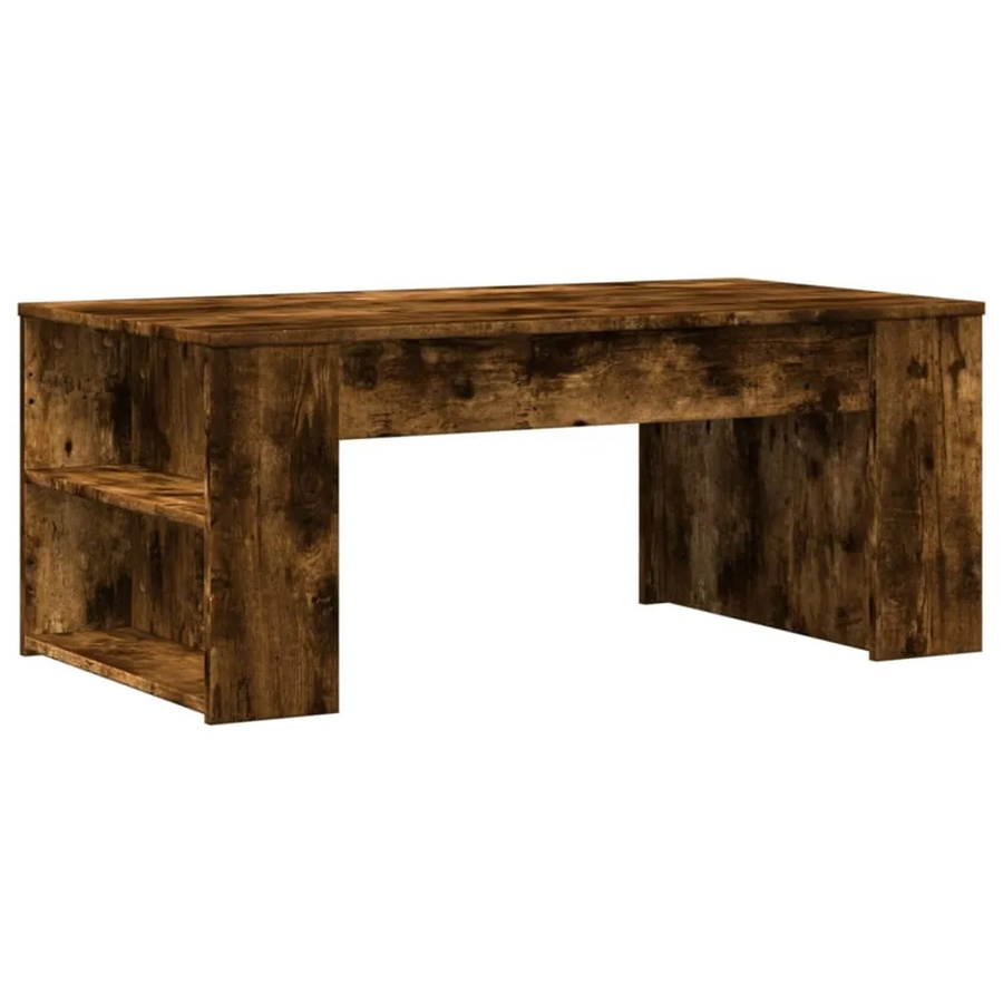 vidaXL Couchtisch aus Holzwerkstoff in Räuchereiche, rechteckig, B/T/H: 102 x 55 x 42 cm - Bild 2