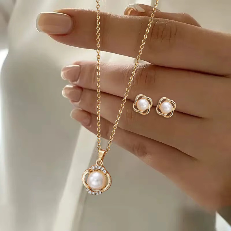 belleper Schmuck-Set, Zirkonia, Perle, Damen - Bild 2