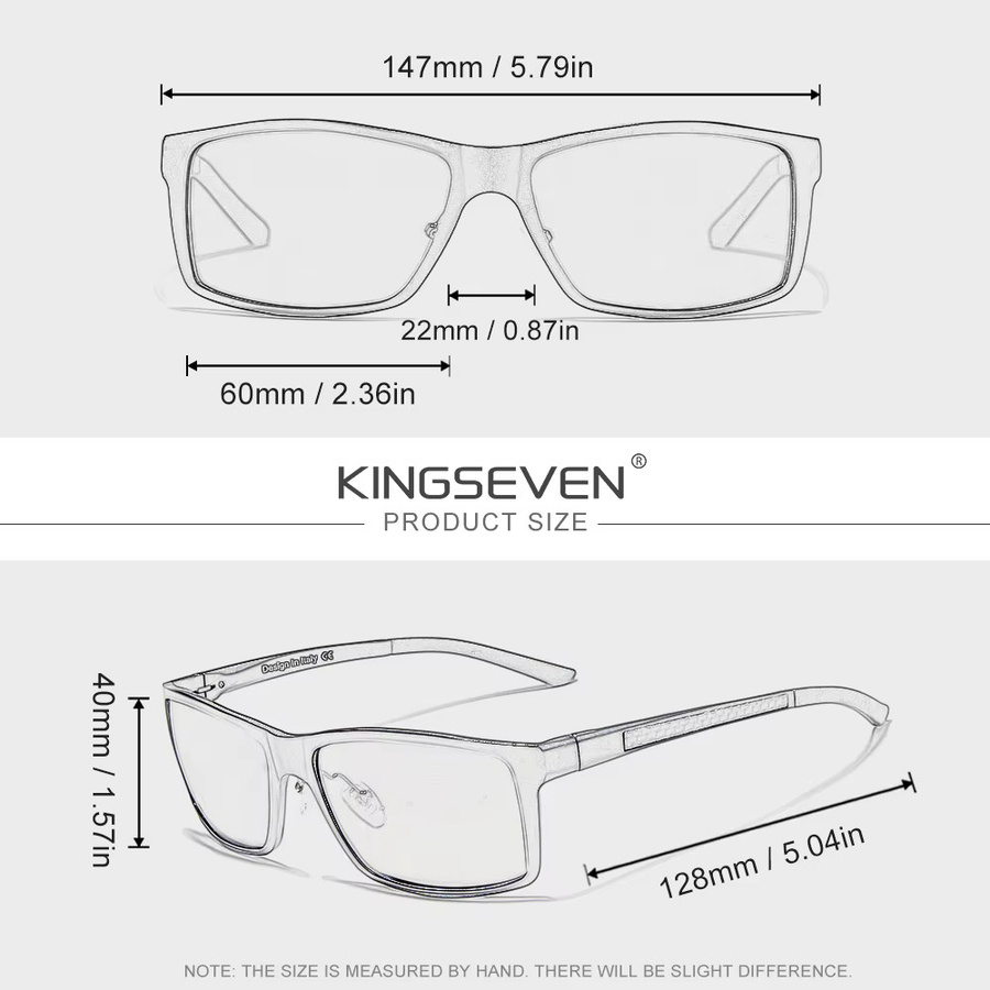 KINGSEVEN Sonnenbrille, polarisiert, Vollrand, Kunststoff, Unisex - Bild 3