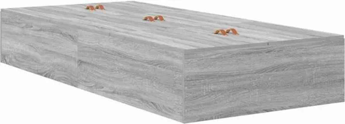 Modernes Funktionsbett vidaXL aus Holzwerkstoff in Grau, B/H/T: 190 x 75 x 31,5 cm - Bild 1