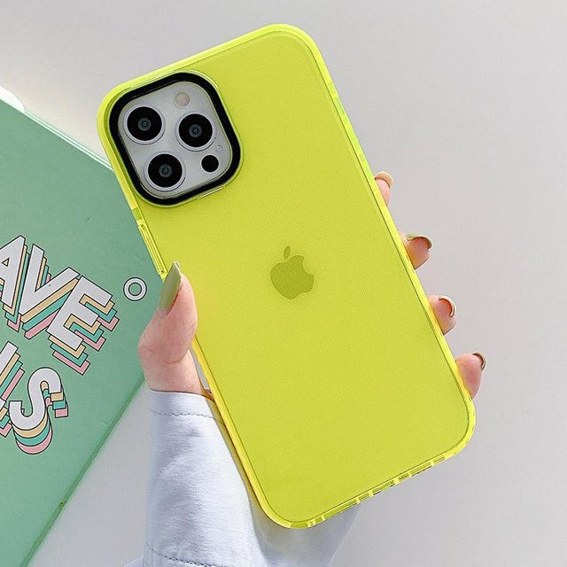 Silikon Schutzhülle für Apple iPhone in Neongelb - Bild 1