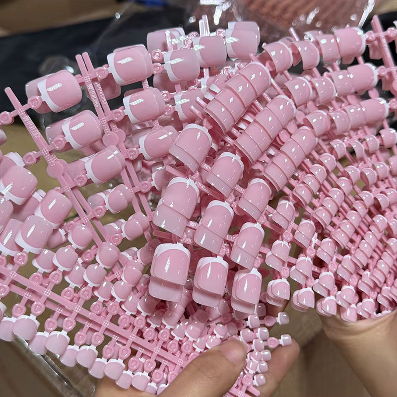 HotPress Künstliche Zehennägel, rosa, glänzend, 120 Stück - Bild 3