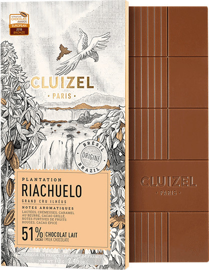 Cluizel Schokolade Vollmilch Plantation Riachuelo 51 % 70 g - Bild 1