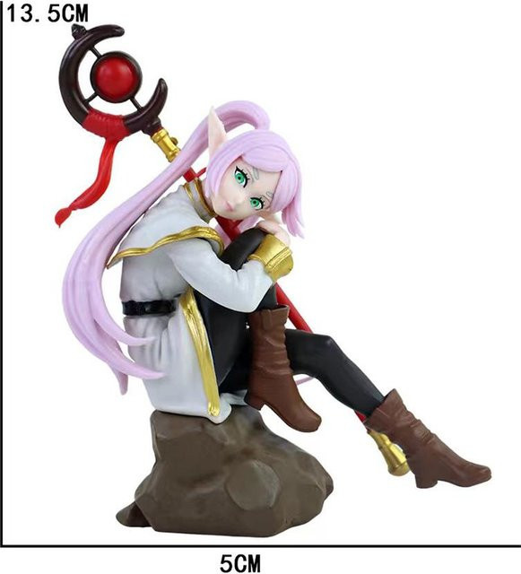 PRELEXT Frieren: Beyond Journey's End Anime Figur, Sitzende Farn Actionfiguren, weiß, ab 14 Jahren - Bild 1