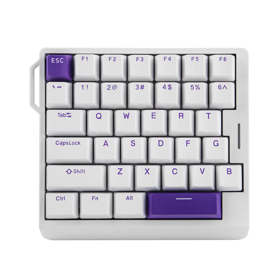 EPOMAKER HE30 30% Einhändige Hall-Effekt Gaming-Tastatur mit RGB-Hintergrundbeleuchtung und 8K Polling-Rate, Weiß-Lila - Bild 6