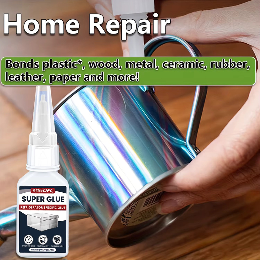 LOOLIFL Flüssiger Superkleber Cyanacrylat in Transparent für Holz, Gummi, Metall, Glas, Leder und Kunststoff - Bild 4