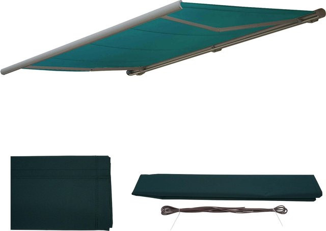 MCW Ersatz-Bezug für Markise H123 Vollkassette aus Polyester in Blau-Grün-Türkis B x H: 4,5 x 3 m - Bild 1