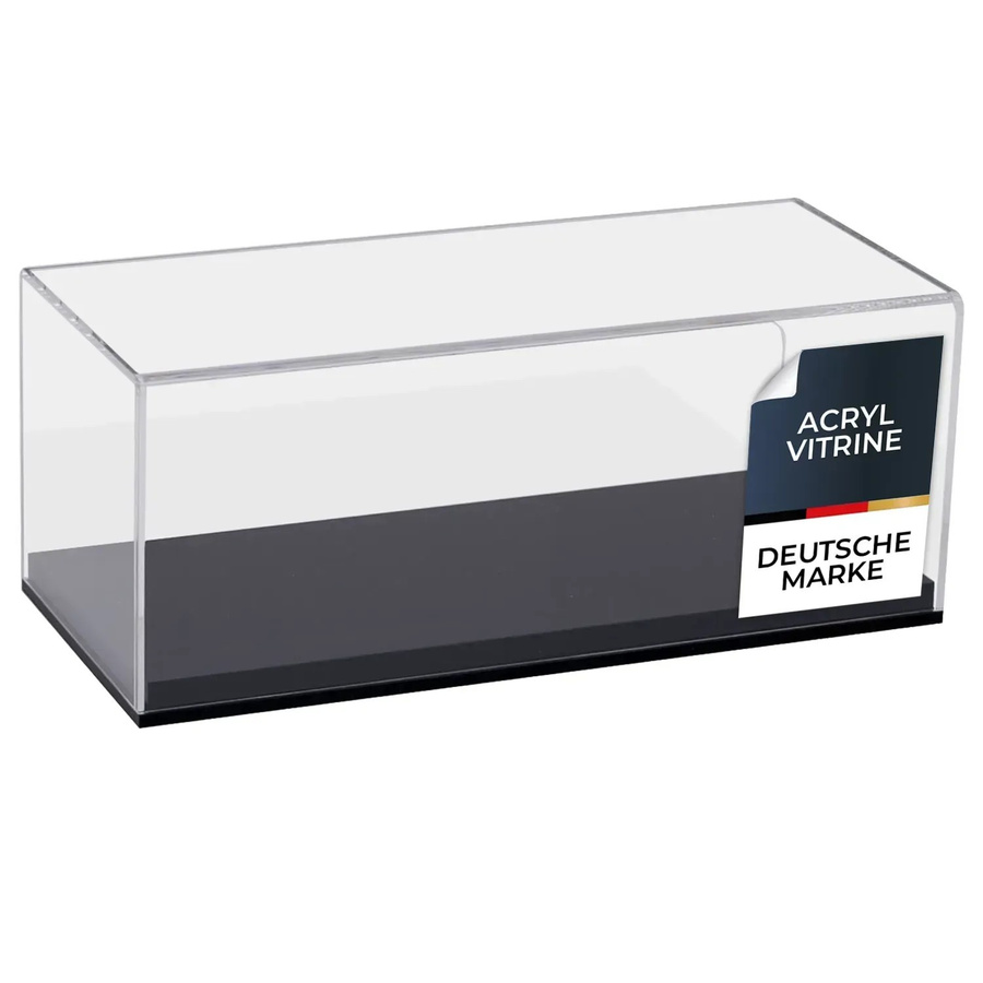 HMF Acryl Vitrine Schaukasten für Modellautos und Figuren, Transparent/Schwarz, B/T/H: 27 x 12 x 11 cm - Bild 2