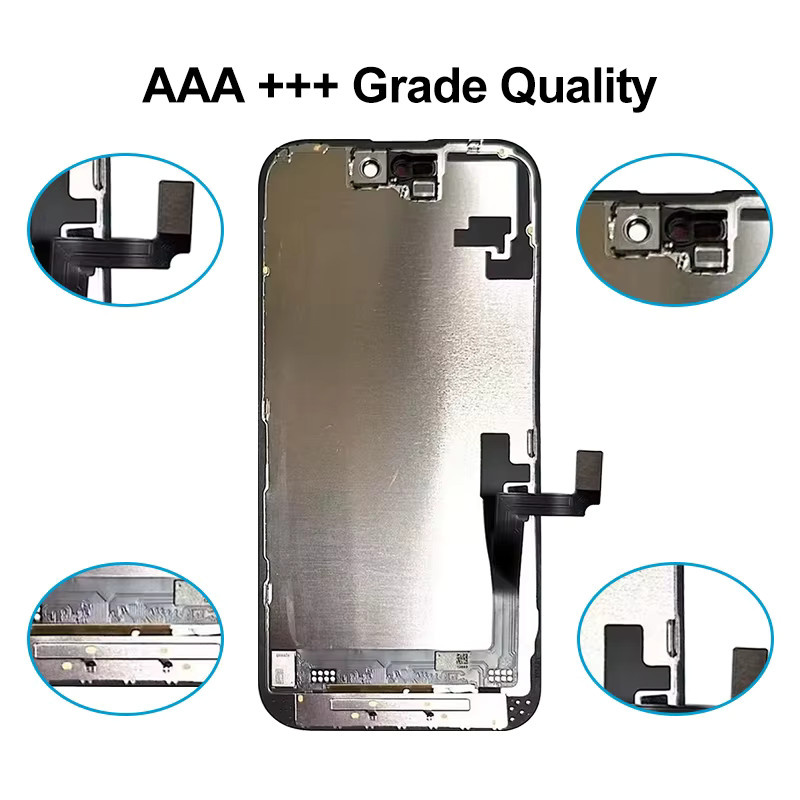 Apple OLED LCD Display Bildschirm mit Touch Digitizer Montage für iPhone XR XS Max 11 12 13 14 15 16 Pro Max Mini Plus in Schwarz - Bild 2